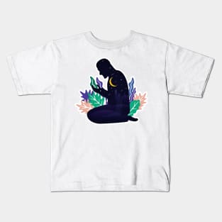 Man praying illustration Kids T-Shirt